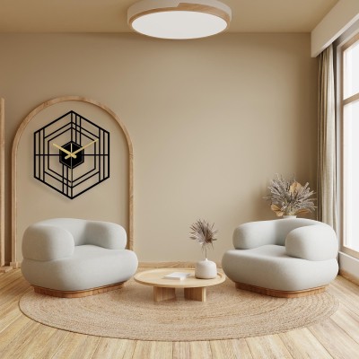 Large Sleek Black Wall Clock